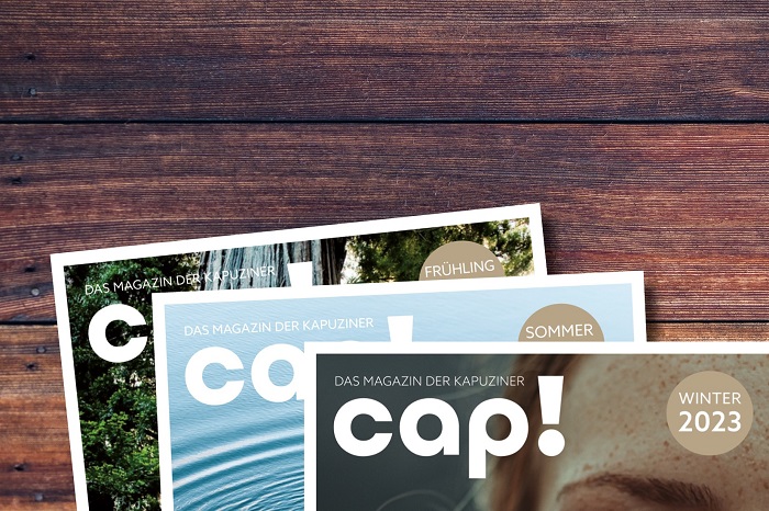 'cap!' ist das neue Magazin der Kapuziner, das dreimal jährlich erscheint.
