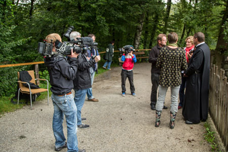 Videodreh 'viel mehr wesentlich weniger' Ordensgemeinschaften Österreich im Salzburger Zoo, 2014-08-21, Foto: Chris Hofer