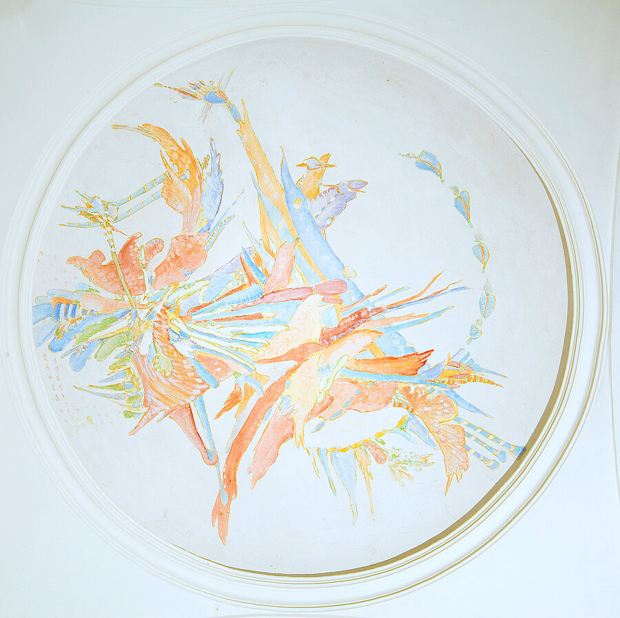 Modernes Fresko im Vorraum der Sebastiani-Kapelle. / Stift Göttweig/Bernhard Rameder Modernes Fresko im Vorraum der Sebastiani-Kapelle.